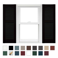 Mid America Open Louver Vinyl Shutters 14.5 Inch Width (1 Pair) In Stock Now