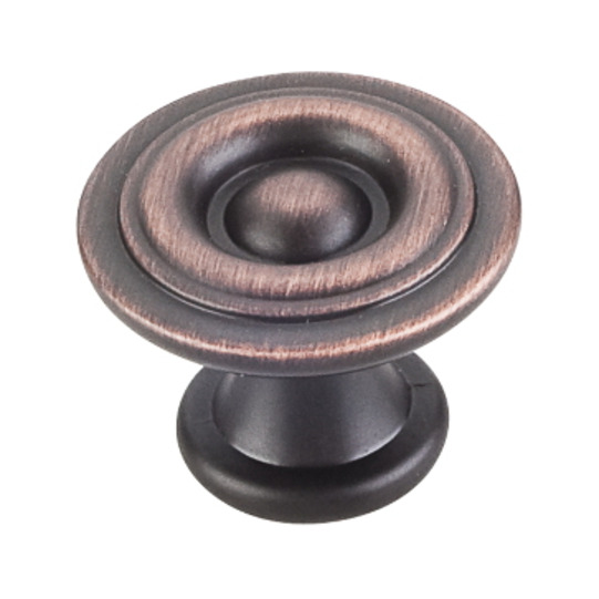 1 3/16in. Overall LengthModern Cabinet Knob Brushed Oil Rubbed Bronze