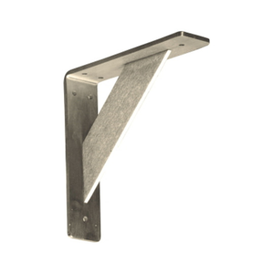 2in.W x 8in.D x 8in.H Traditional Bracket, Stainless Steel
