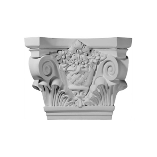 21 5/8in.W x 7 1/2in.D x 16 3/4in.H Sussex Capital (Fits Pilasters up to 12 1/2in.W x 1 1/8in.D)