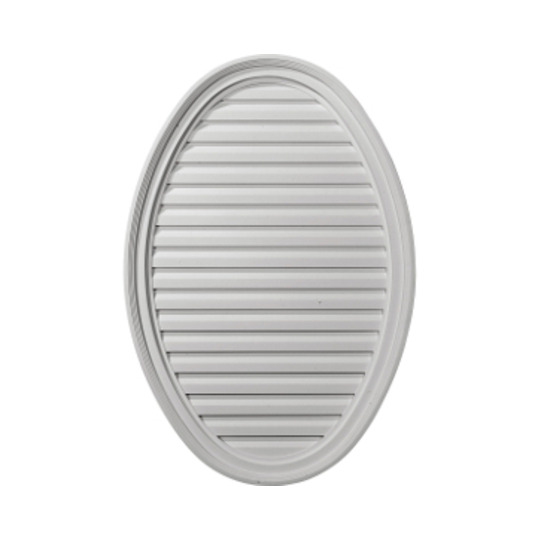 25in.W x 37in.H x 2 1/8in.P,Vertical Oval Gable Vent, Functional