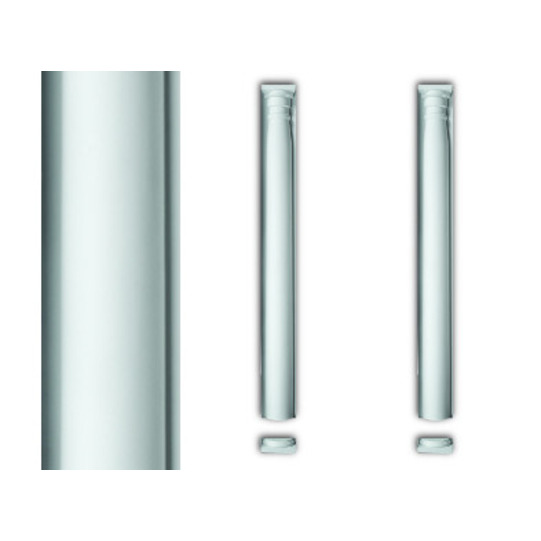 10&quot; Width, 93 5/8&quot; Shaft Height, 4 7/8&quot; Top Projection, 5 17/32&quot; Bottom Projection Half-Round Adjustable Pilaster