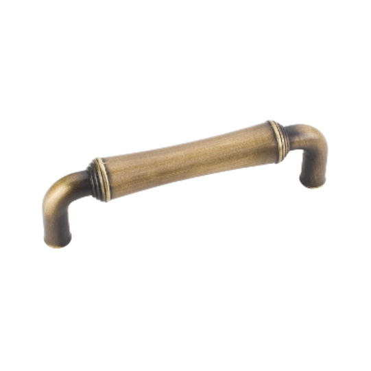 4 3/16in. Overall Length Gavel Cabinet Pull Antique Brushed Satin Brass