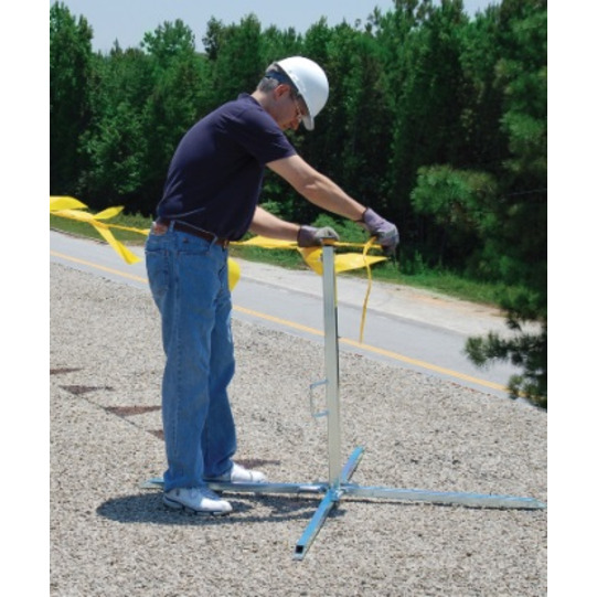 Folding Warning Lines With 4 Stanchions Helpful Image 5