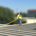 Tie Down Zip Rail Parapet Walls Kit In Use