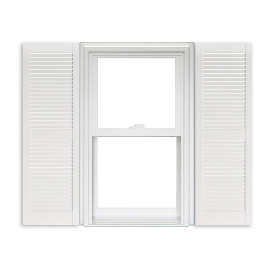 Louvered - 001 White - 15&quot; x thirtyfive&quot;
