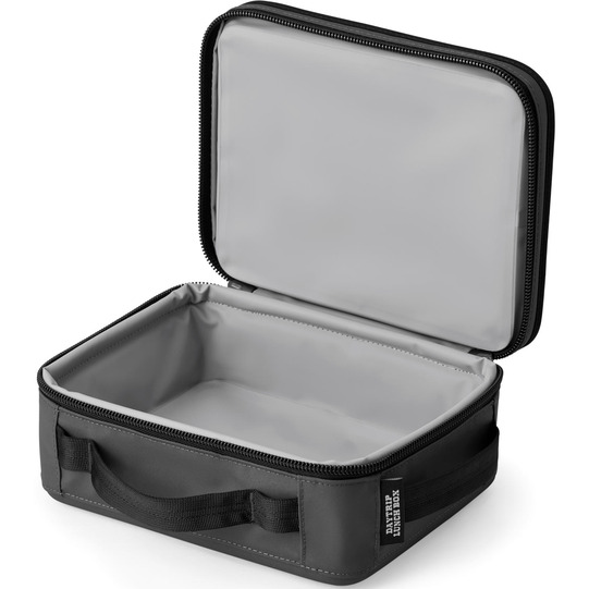 Yeti Day Trip Charcoal Gray Lunch Box Opened Angle View
